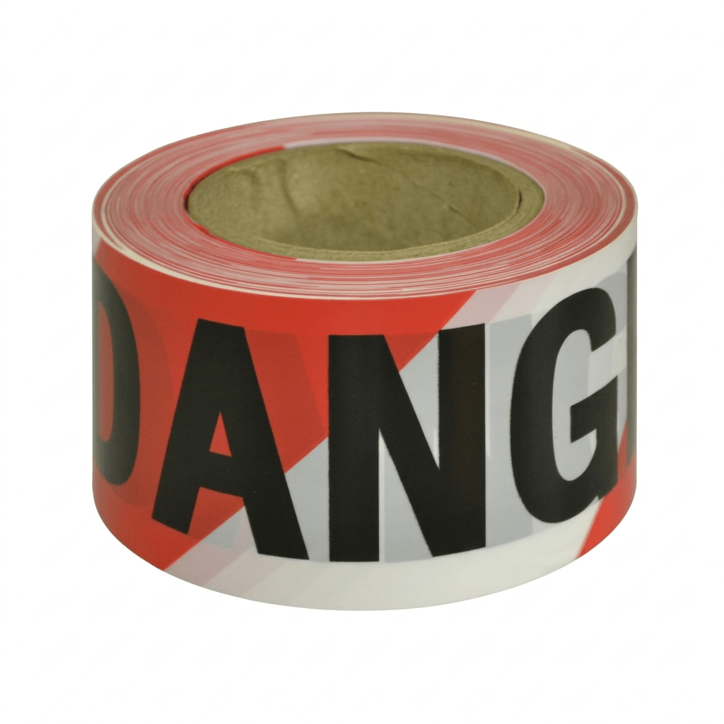 Barrier tape Danger - Black on red and white - Paintgear