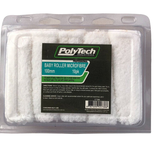 Polytech Microfibre Baby Roller 10pk - Paintgear