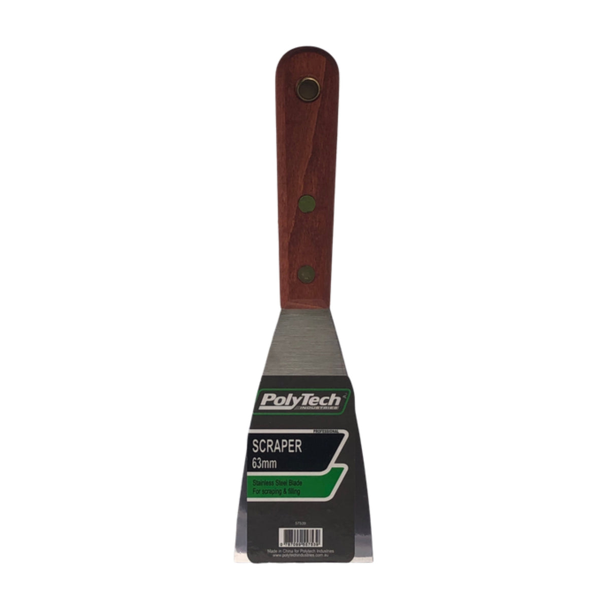 Polytech Timber Handle Scraper 63mm - Paintgear