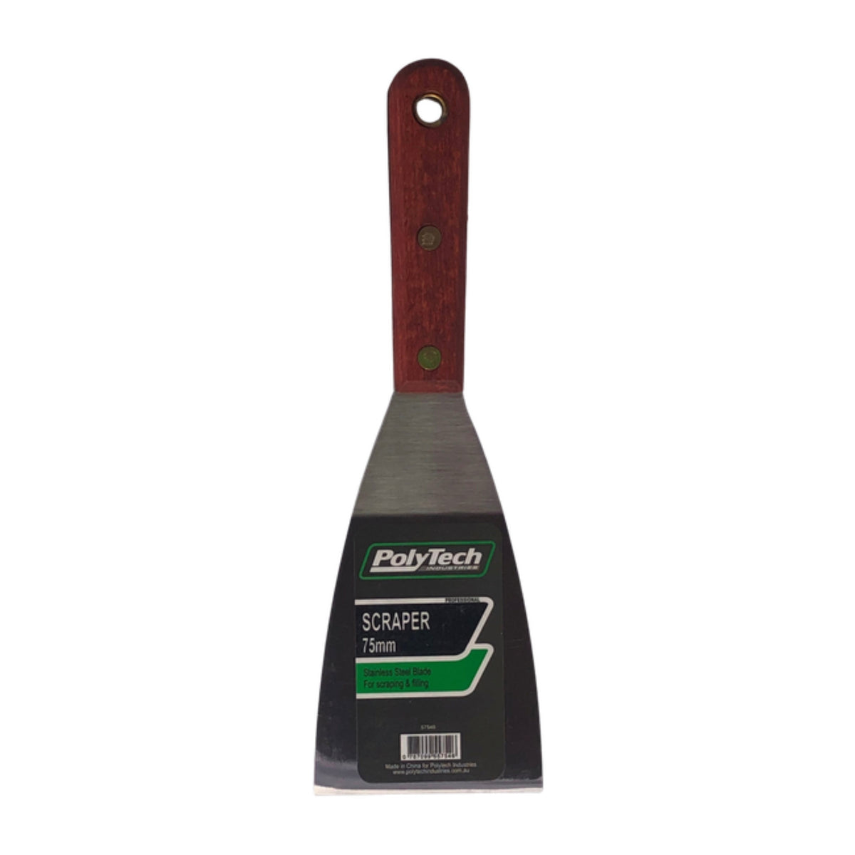 Polytech Timber Handle Scraper 75mm - Paintgear