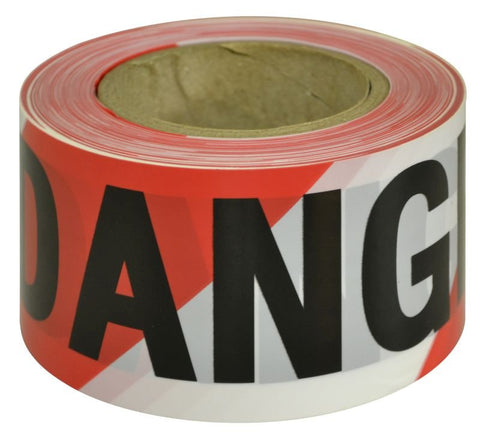 Barrier tape Danger - Black on red and white - Paintgear