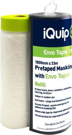 Iquip Envo Pretaped Masking Film WITH DISPENSER - Paintgear