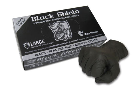 Maxisafe Black Shield Heavy Duty Nitrile, Un - powdered - Paintgear