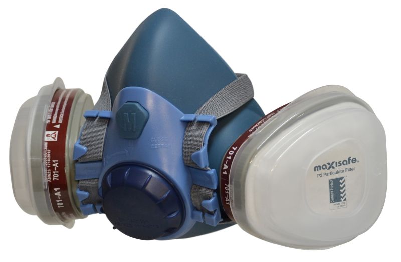 Maxisafe MaxiGuard Half Mask Silicone Painters Kit (Blister Pack) - Paintgear