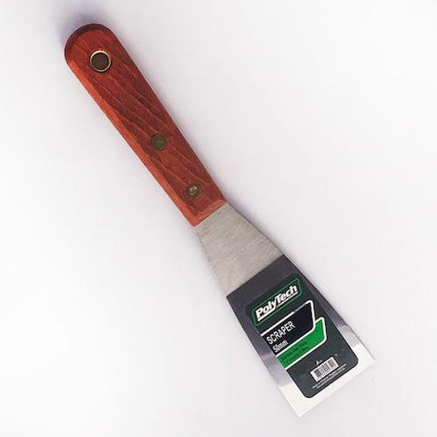 Polytech Timber Handle Scraper 50mm - Paintgear