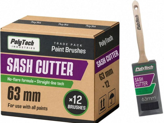 Sash Cutter Brush 63mm Box of 12 - Paintgear