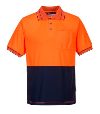 Short Sleeve Micro Mesh Orange/Navy - Paintgear