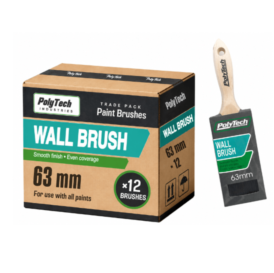 Wall Brush 63mm Box of 12 - Paintgear