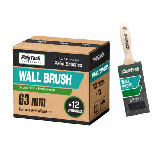 Wall Brush 63mm Box of 12 - Paintgear